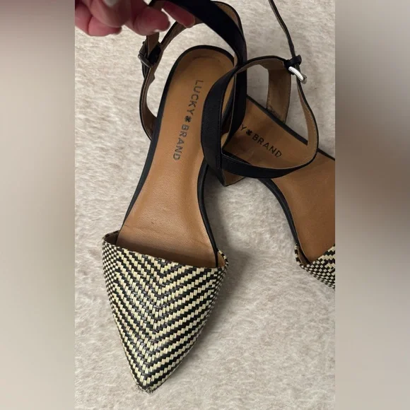 Lucky Brand -- Black/Tan Woven Women's Flats Size 8.5 - Picture 7 of 10